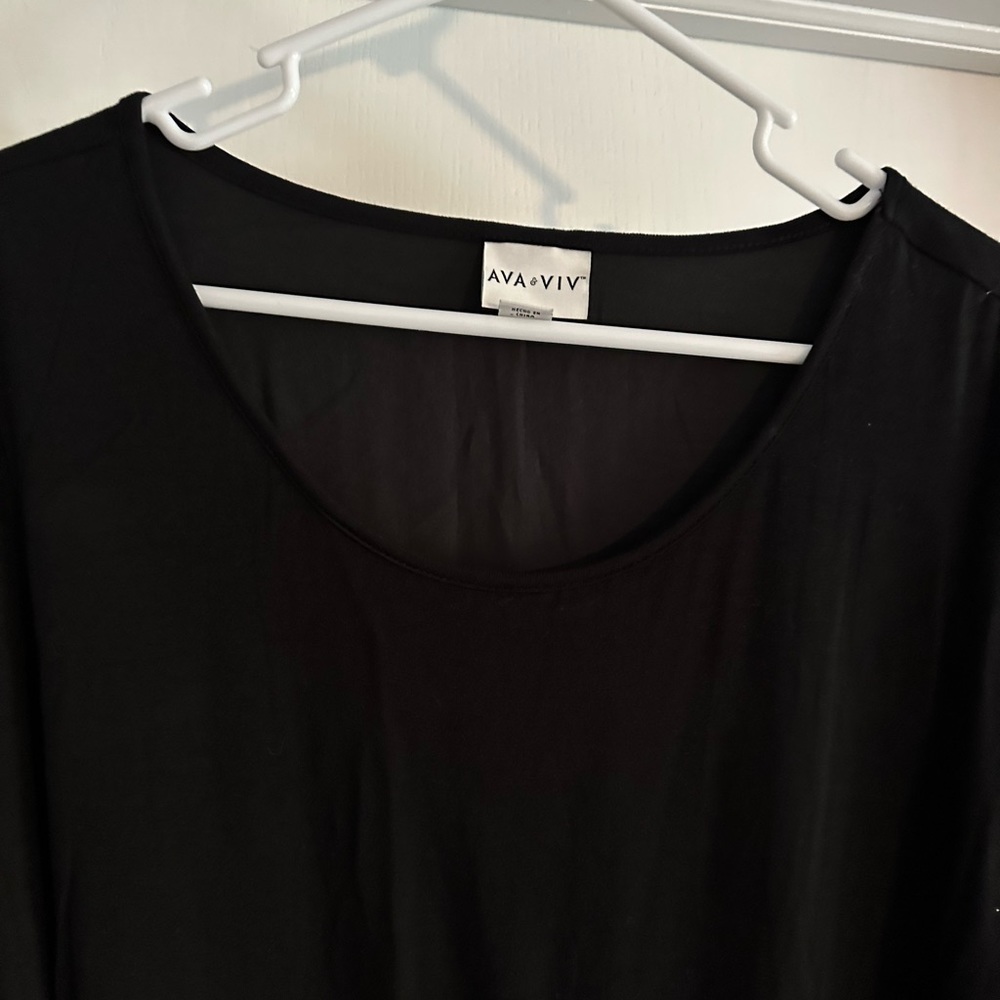 BRAND NEW Ava & Viv Black Tshirt Blouse